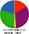 橋本鐵工所 貸借対照表 2010年5月期