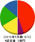弘前舗装 貸借対照表 2010年5月期
