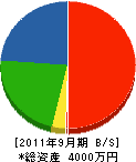 小山田鉄工 貸借対照表 2011年9月期