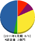 愛媛交安 貸借対照表 2011年6月期