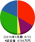 藤田緑地造園 貸借対照表 2010年3月期
