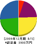 西田建設工業 貸借対照表 2009年12月期