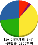 富士電設 貸借対照表 2012年5月期
