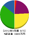 栄光園芸 貸借対照表 2012年9月期