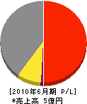 常濃建設 損益計算書 2010年6月期 常濃建設 損益計算書 2010年6月期