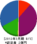 小島建材 貸借対照表 2012年3月期