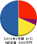 豊橋住建 貸借対照表 2010年3月期