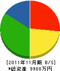 渡辺農園 貸借対照表 2011年11月期