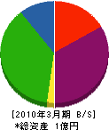 笹川組 貸借対照表 2010年3月期