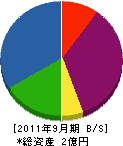 冨士産業 貸借対照表 2011年9月期