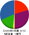 藤島 貸借対照表 2009年8月期