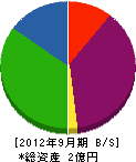 篠原コンクリート工業 貸借対照表 2012年9月期