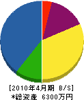 二股組 貸借対照表 2010年4月期