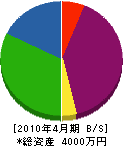 西田畳店 貸借対照表 2010年4月期