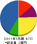 幌加内土建 貸借対照表 2011年3月期