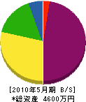 藤田興業 貸借対照表 2010年5月期