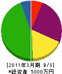 丸藤佐藤建設 貸借対照表 2011年3月期