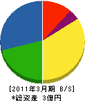 松澤電気工事 貸借対照表 2011年3月期