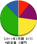 平成ケンソー 貸借対照表 2011年3月期