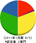 黒沢重機土木 貸借対照表 2011年1月期