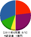 柴田建設 貸借対照表 2011年4月期