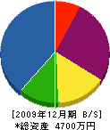 横山工務店 貸借対照表 2009年12月期
