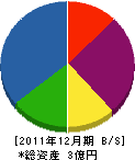 朝日水道工業所 貸借対照表 2011年12月期