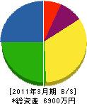 松尾電気商会 貸借対照表 2011年3月期