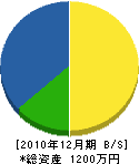 古川工務店 貸借対照表 2010年12月期