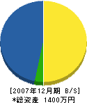 新和建設 貸借対照表 2007年12月期