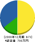 佐藤塗装店 貸借対照表 2008年12月期