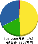 松久組 貸借対照表 2012年9月期