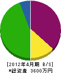 吉沢建設工業 貸借対照表 2012年4月期