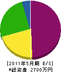 菅建設 貸借対照表 2011年5月期 菅建設 貸借対照表 2011年5月期