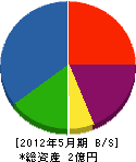 宮嶋建設 貸借対照表 2012年5月期