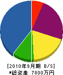 福岡造園緑化 貸借対照表 2010年9月期