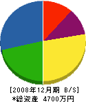 丸義小野組 貸借対照表 2008年12月期 丸義小野組 貸借対照表 2008年12月期