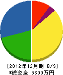 中島工業所 貸借対照表 2012年12月期
