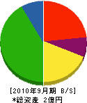黒井田重機工事 貸借対照表 2010年9月期