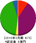 大阪土木建設 貸借対照表 2010年3月期