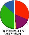 永田板金工業所 貸借対照表 2012年2月期