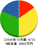 久保建設 貸借対照表 2008年10月期