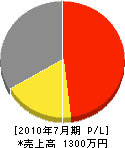 桑野造園 損益計算書 2010年7月期