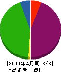 岩崎電気工事 貸借対照表 2011年4月期
