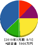 神山組 貸借対照表 2010年3月期