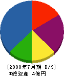 笠原工務店 貸借対照表 2008年7月期