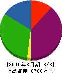 鈴永塗装 貸借対照表 2010年8月期
