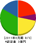 田中富開発 貸借対照表 2011年8月期
