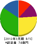 日昭電気 貸借対照表 2012年3月期