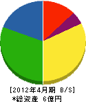 泉田組 貸借対照表 2012年4月期